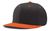 black / orange