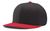 black / scarlet red