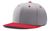 grey / scarlet red