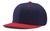 navy / scarlet red