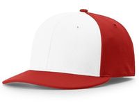 white panel / red