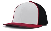 white panel - black / scarlet red