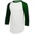 white / dark green