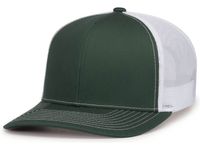 dark green / white