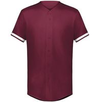 maroon / white