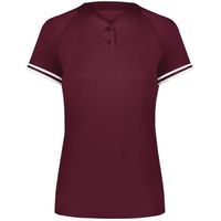maroon / white