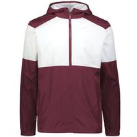 maroon / white