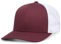 maroon / white