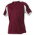 maroon / white