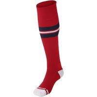 scarlet red - navy / white