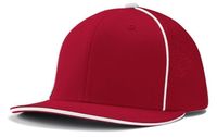 scarlet red / white