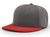 charcoal / red