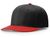 black / red