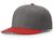 charcoal / red