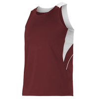 maroon / white