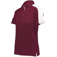 maroon / white
