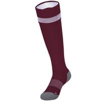 maroon / white