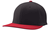 black / scarlet red