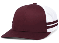maroon / white