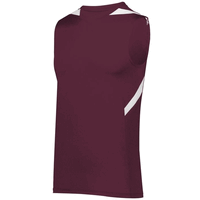 maroon / white