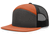 charcoal - burnt orange / black