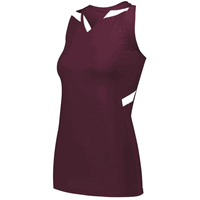 maroon / white