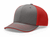 charcoal / red