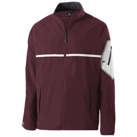maroon / white