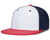 white panel - navy / red