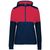 navy / scarlet