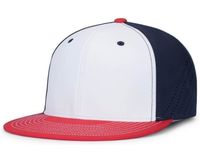 white panel - navy / red