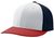 white panel - navy / scarlet red