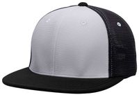 silver panel / black