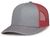 heather grey / red