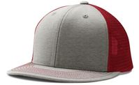 heather grey / scarlet red