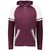 maroon / white