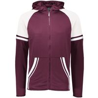 maroon / white