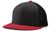 black / scarlet red