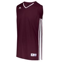 maroon / white