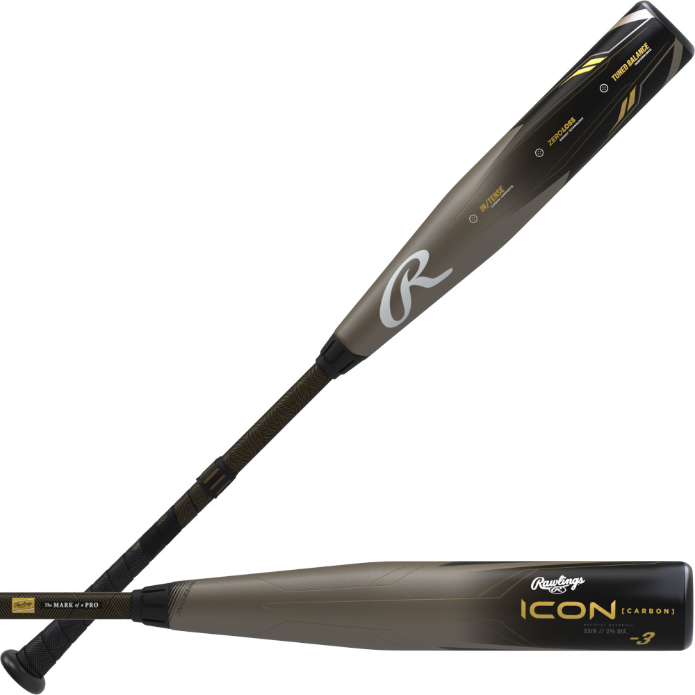 2023 Rawlings ICON Adult Balanced BBCOR Baseball Bat (3oz) RBB3I3