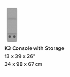 Palliser Keoni Storage Console w/Cupholder Options & USB