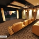 Chapel Home Theater Carpet Burgundy in Room