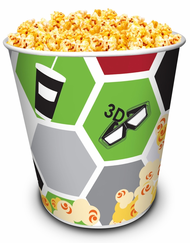 Cinema Theme Popcorn Tubs 130 oz