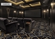 Concert Hall Home Theater Carpet Charcoal in Room
