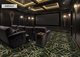 Concert Hall Home Theater Carpet Emerald in Room