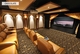 Greek Home Theater Carpet Chocolate in Room