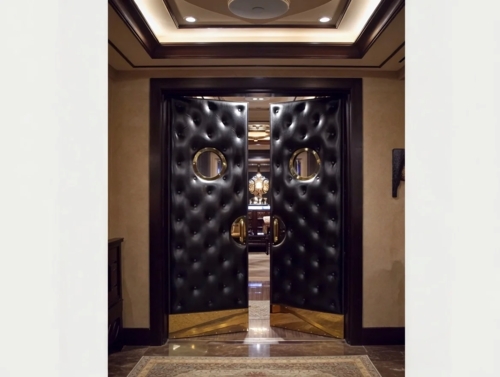 HT Design Tacked Button Home Theater Door
