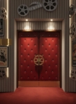 HT Design Tufted Home Theater Studded Door