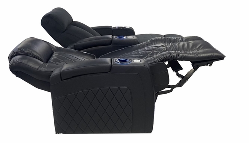 HT Design Waveland Relax Home Theater Seating with Lay Flat Zero Recline with Heat