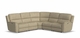 HT Media Grayson 5pc Zero Gravity Power Reclining Sectional Configuration in Beige